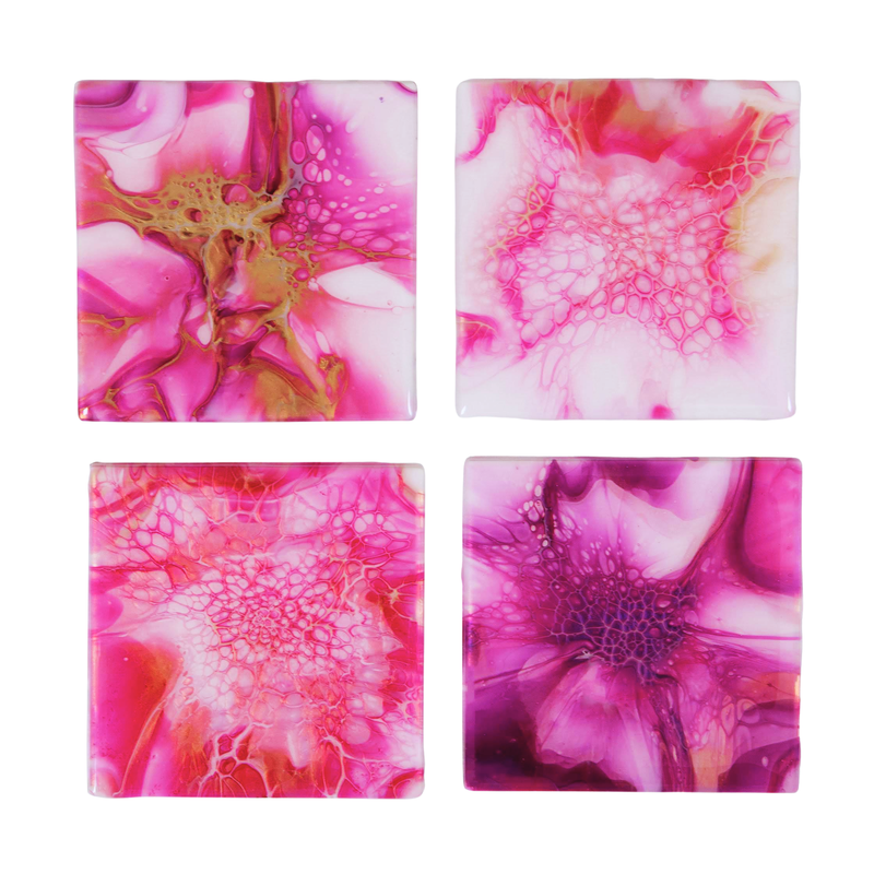 Hand Painted Tile Coasters