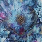 Ammonite Swirl Art Coaster