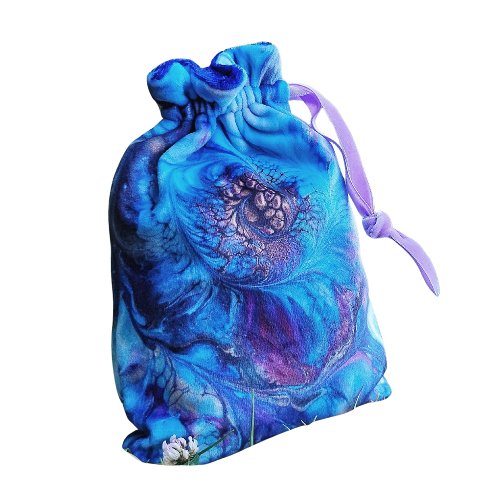 Ammonite Swirl Velvet Tarot Bag and Altar Set