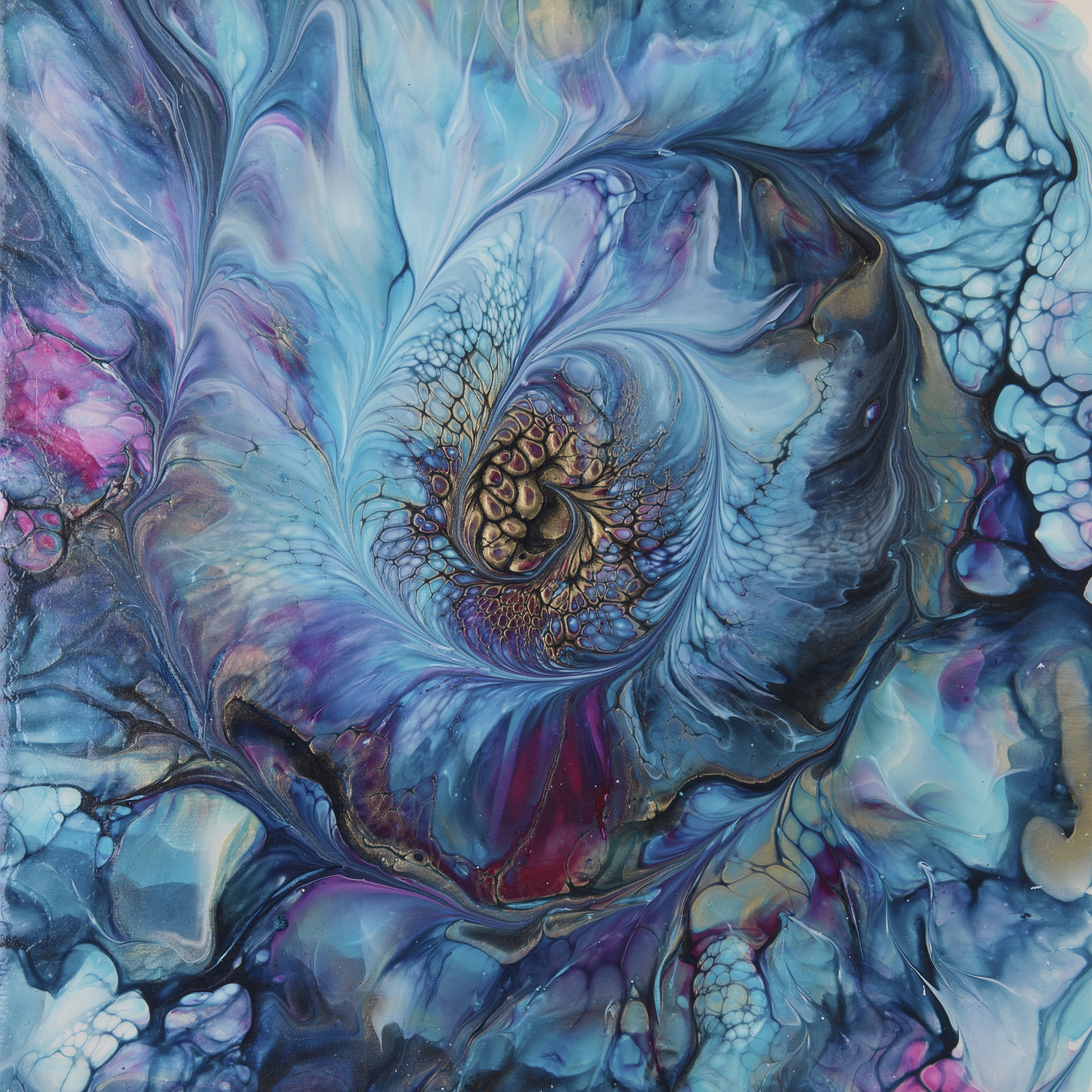 Ammonite Swirl Glass Chopping Board – Square