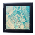Aqua and Silver Trinket Jewellery Box