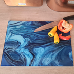Blue Dali Glass Chopping Board – Rectangular