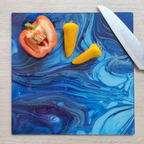 Blue Dali Glass Chopping Board – Square