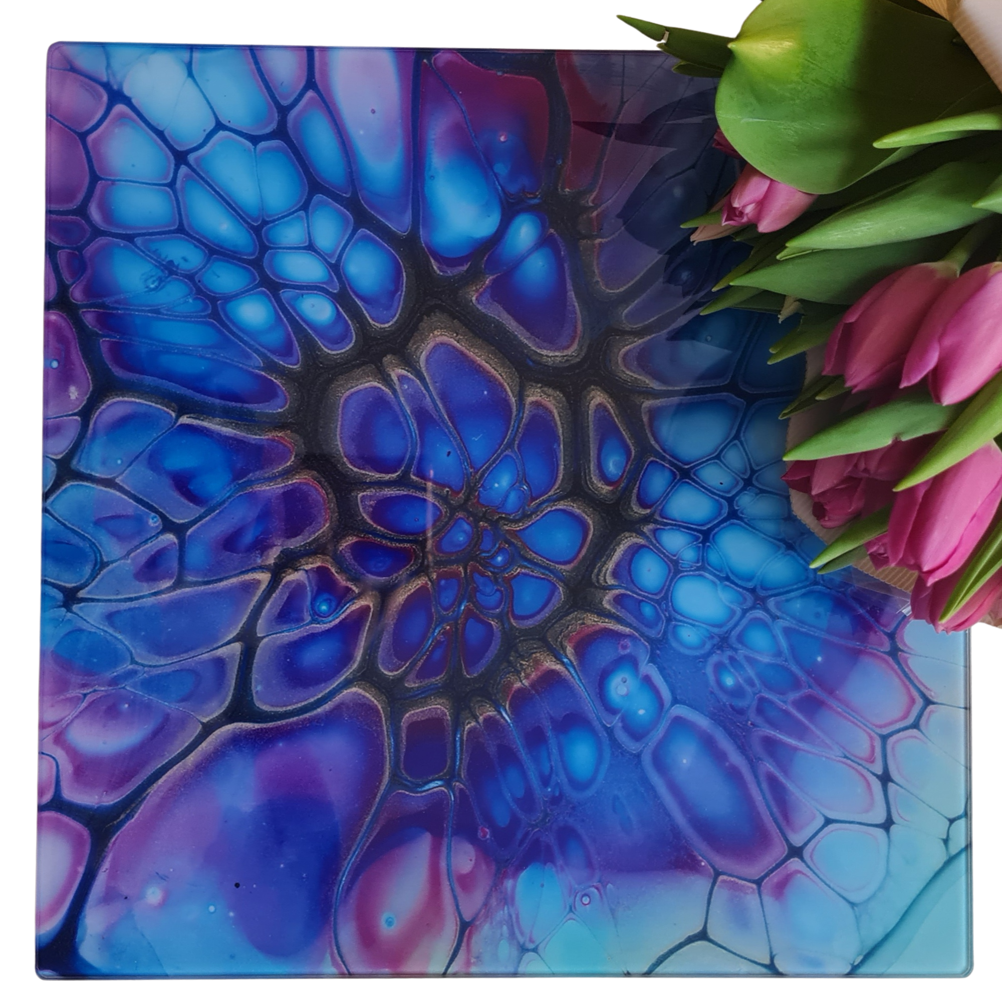 Classic Fantasy Glass Chopping Board – Square