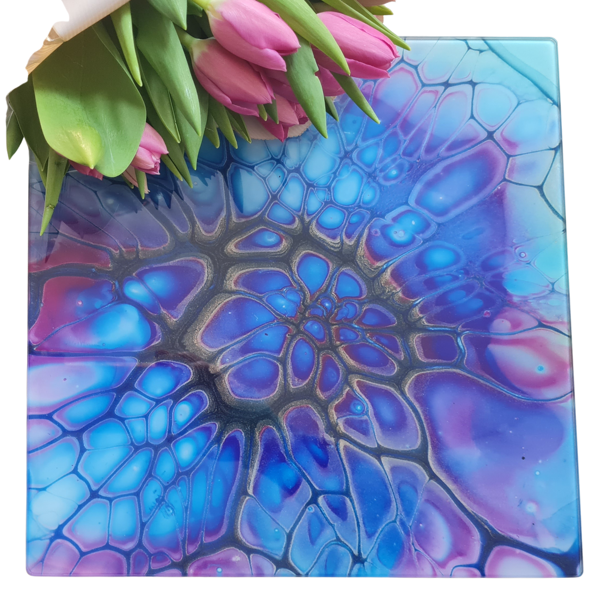 Classic Fantasy Glass Chopping Board – Square
