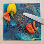 Deep Sea Glass Chopping Board – Square