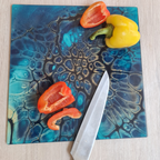 Deep Sea Glass Chopping Board – Square