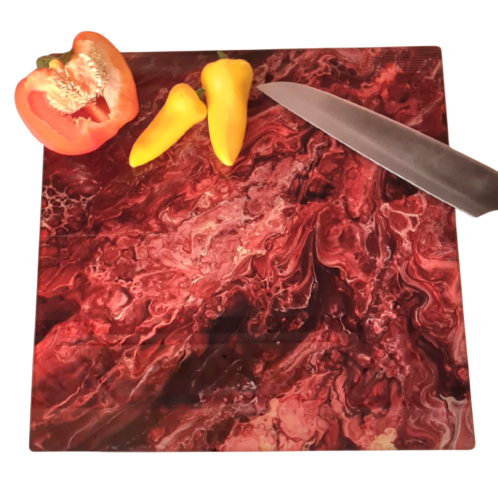 Dragon’s Fire Classic Glass Chopping Board – Square