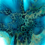 Hand Painted Deep Sea Anenome Tile Coaster