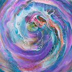 Rainbow Swirll Art Coaster