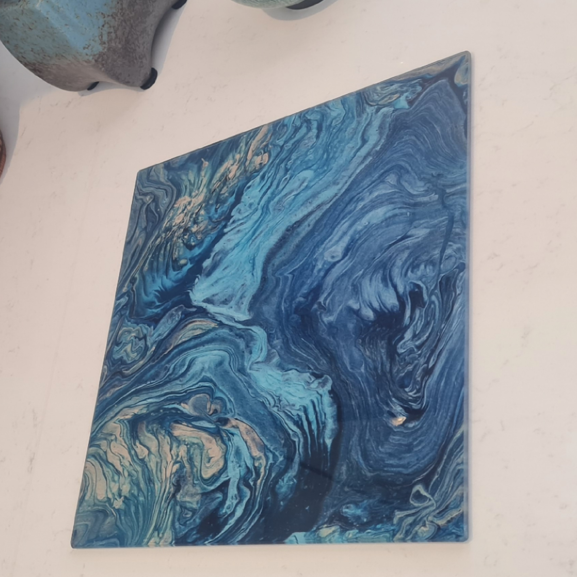 Seashore Glass Chopping Board – Square