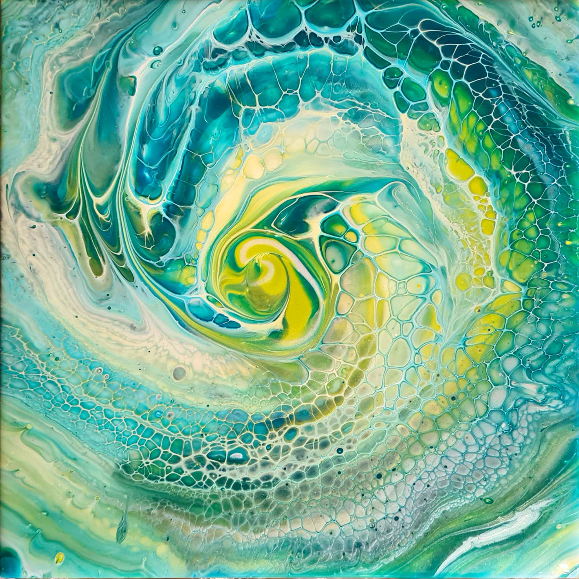 Woodland Whirl Glass Chopping Board – Square Style 2