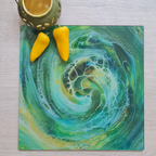 Woodland Whirl Glass Chopping Board – Square