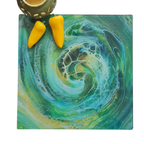 Woodland Whirl Glass Chopping Board – Square