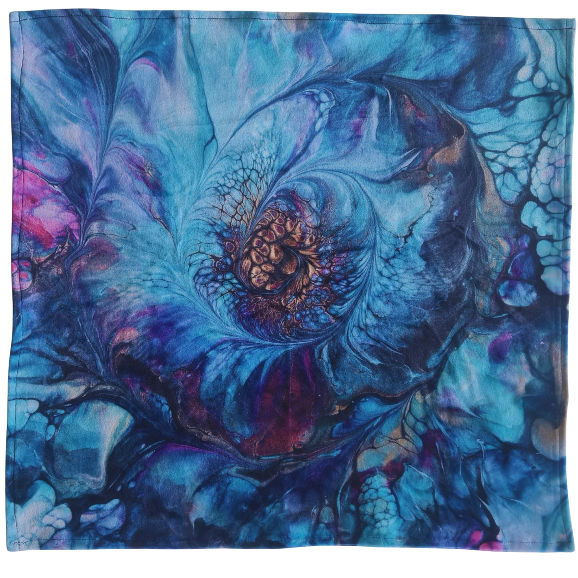 Ammonite Swirl Velvet Tarot Bag and Altar Set