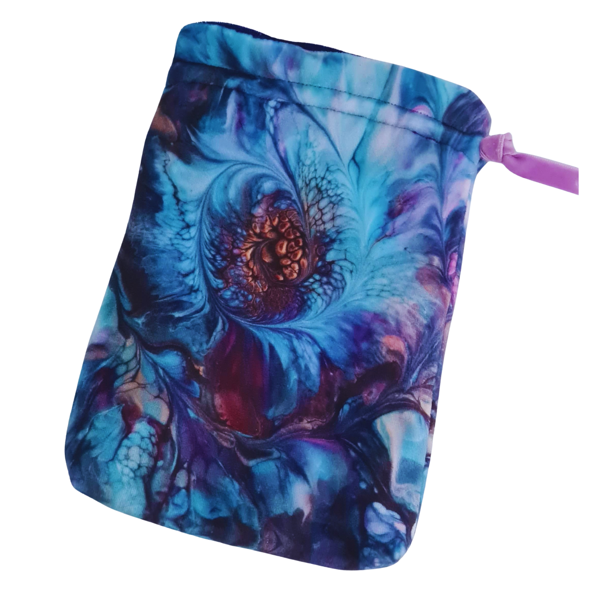 Ammonite Swirl Velvet Tarot Bag and Altar Set