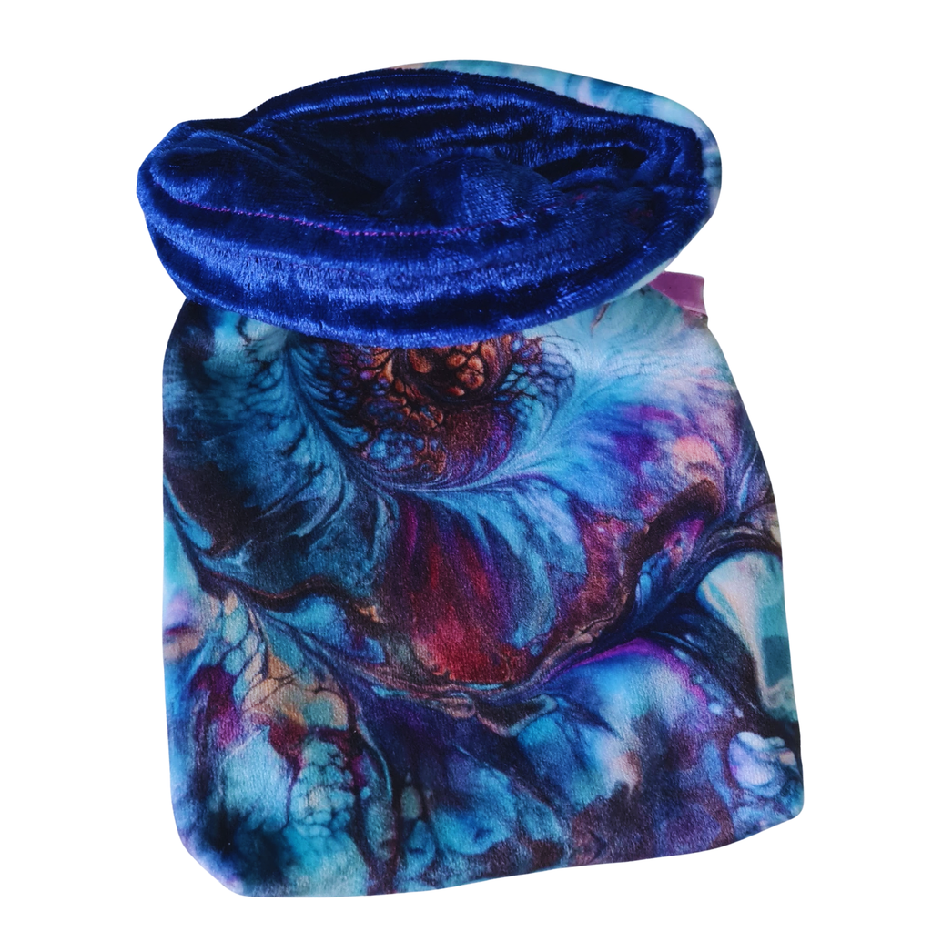 Ammonite Swirl Velvet Tarot Bag and Altar Set