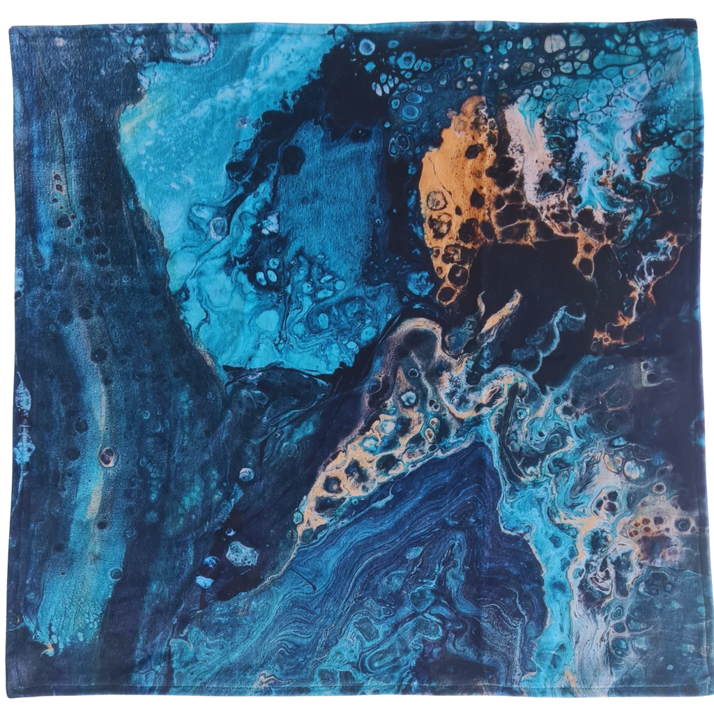 Coastal Waters Velvet Tarot Bag and Altar Cloth Set