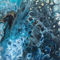 Dark Rock Pool Art Card