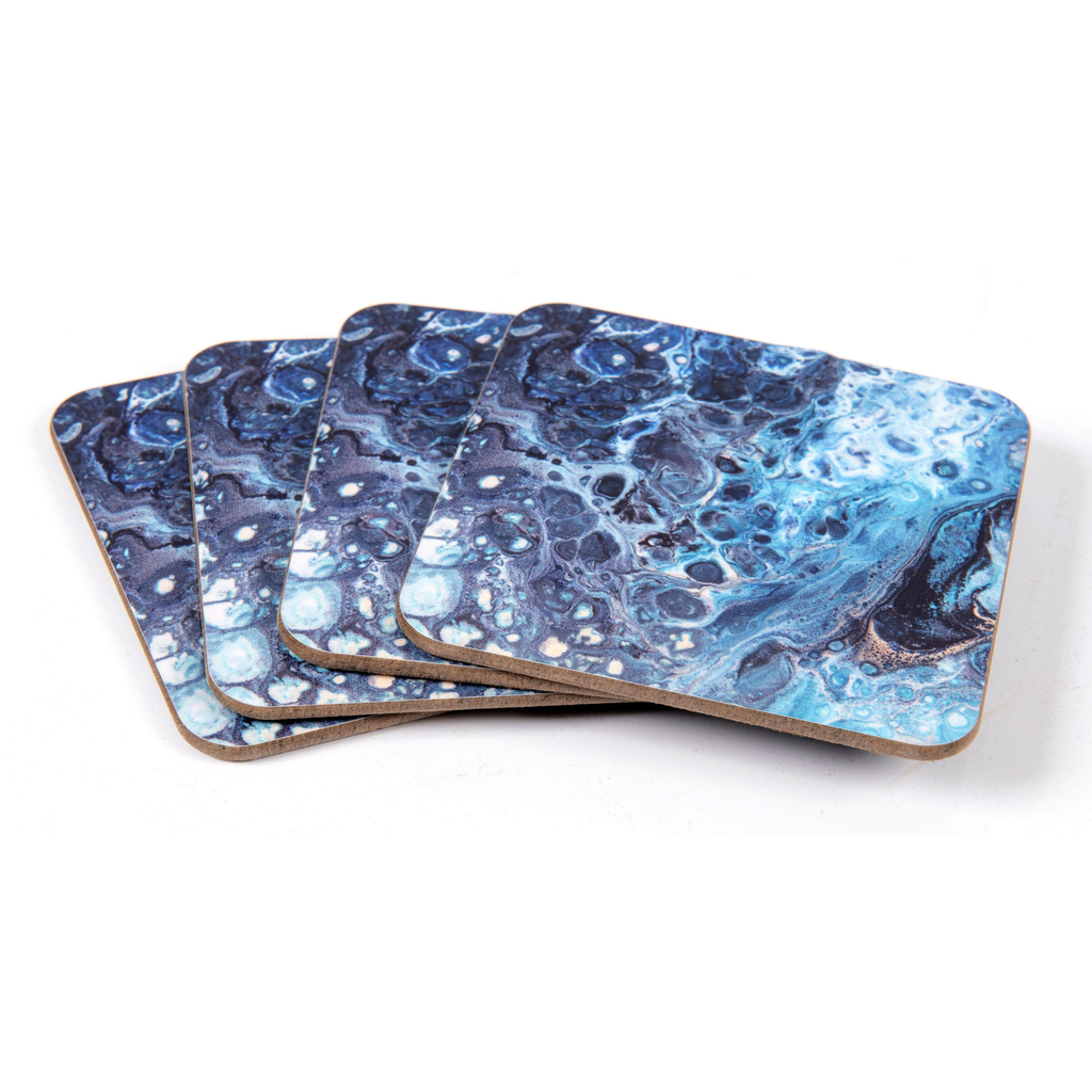 Dark Rock Pool Art Coaster