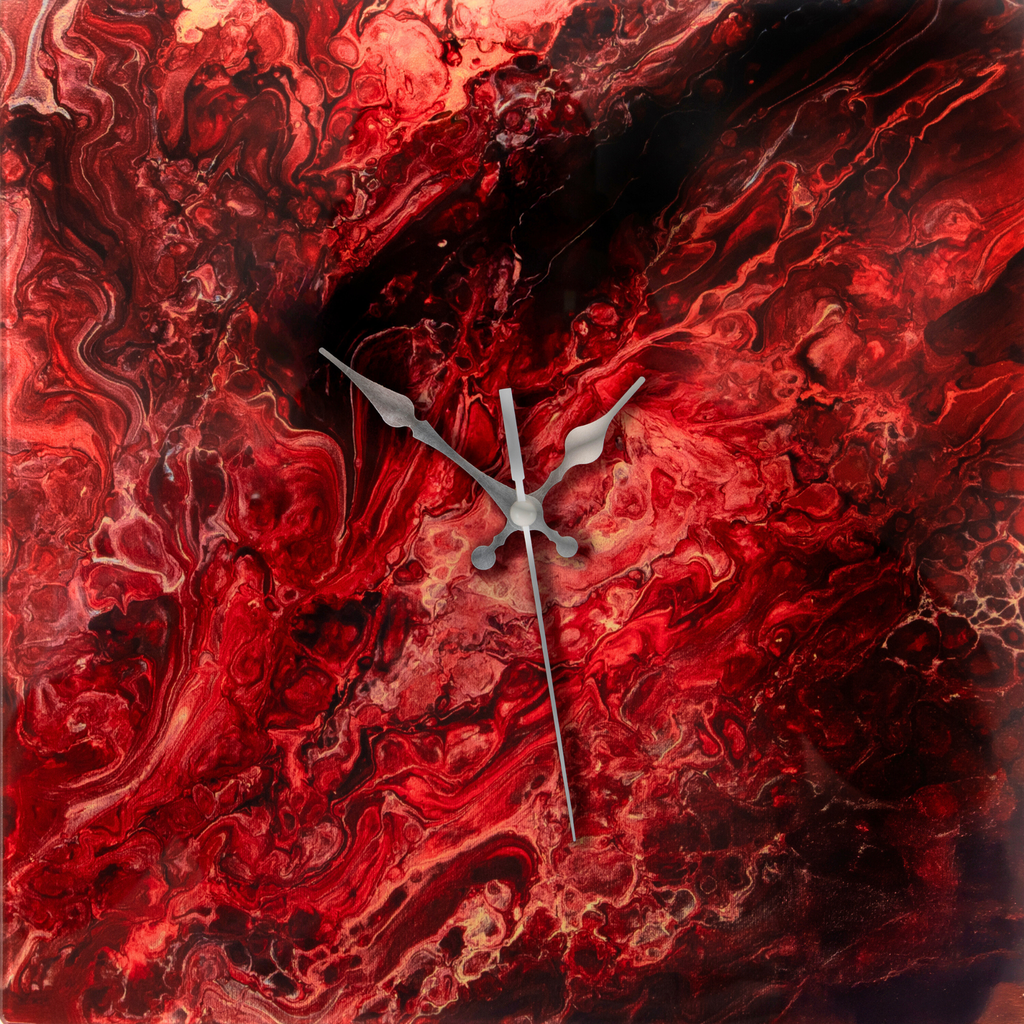 Dragons Fire Glass Wall Clock
