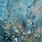 Light Rock Pool Art Coaster