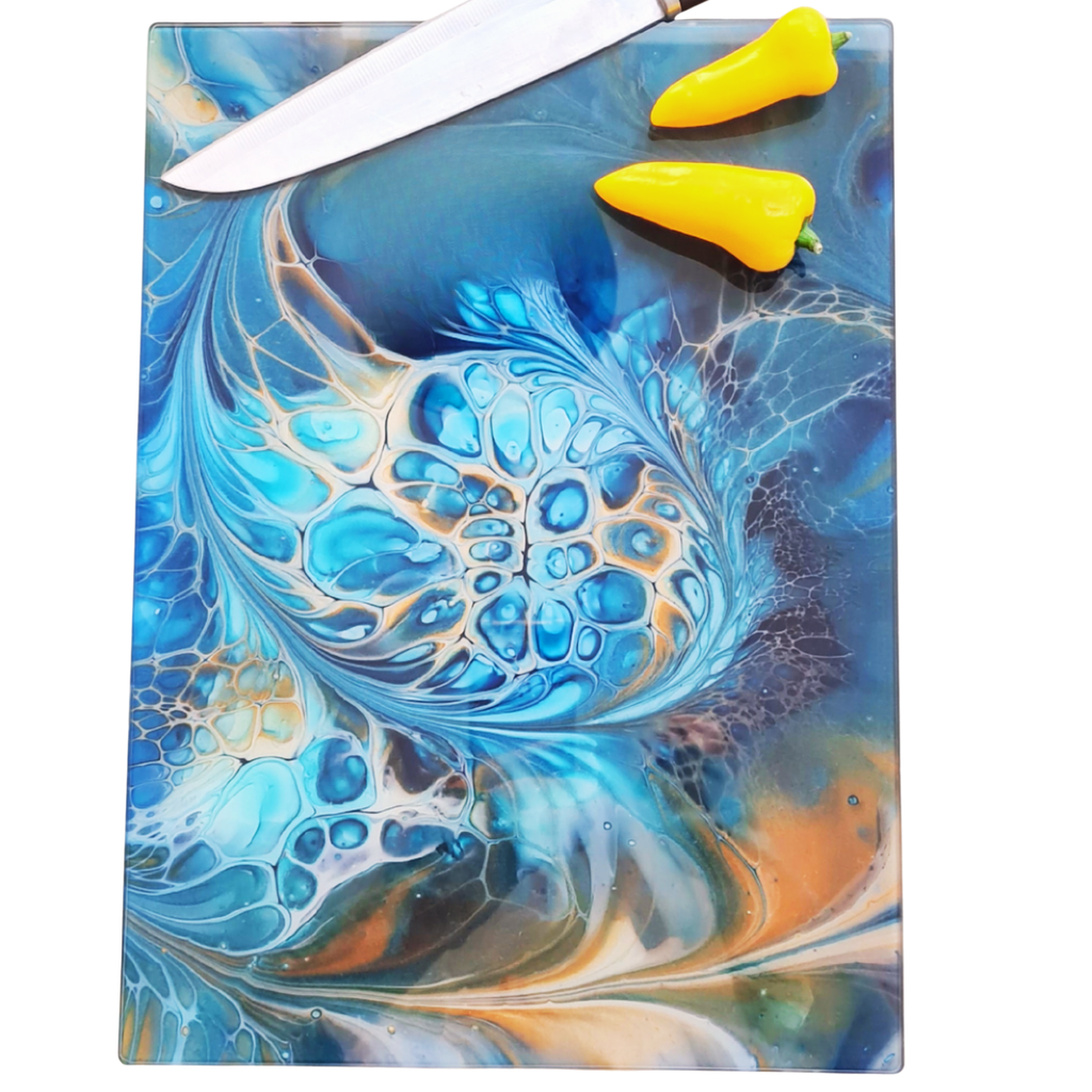 Turtle Back Glass Chopping Board – Rectangular