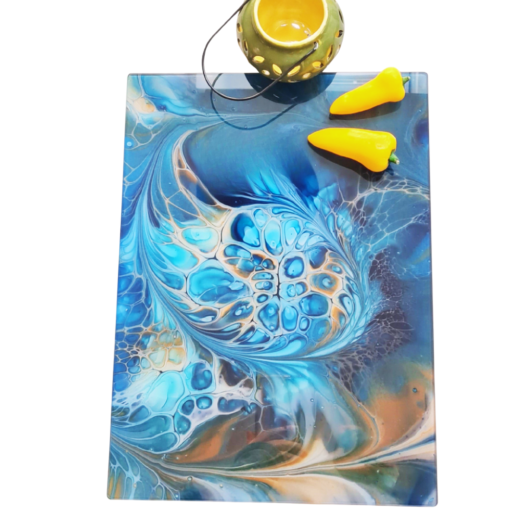 Turtle Back Glass Chopping Board – Rectangular