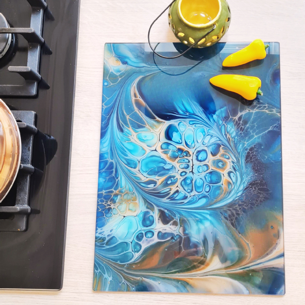 Turtle Back Glass Chopping Board – Rectangular