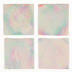Hand Painted Pearlescent Tile Coaster